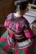 CHINA, Guangxi Province, Guilin, Red Yao woman in traditional dress,weaving, CH1531JPL