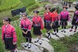CHINA, Guangxi Province, Guilin, Red Yao women in traditional dress, CH1533JPL