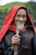 CHINA, Guangxi Province, Guilin, Yao village elder with his carved staff, CH1473JPL