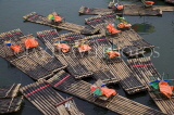 CHINA, Guangxi Province, Guilin, bamboo rafts on Yulong River, CH1487JPL