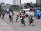 CHINA, Hebei Province, CHENGDE, street scene, morning bicycle traffic, CH1376JPL
