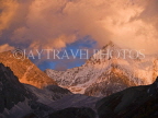 CHINA, Sichuan Province, Yading National Park, Holy Tibetan peak Chendorje at sunset, CH1507JPL