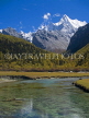 CHINA, Sichuan Province, Yading National Park, fall scenery, CH1479JPL