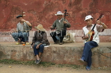 CHINA, Yunnan Province, Jianshui, street musicians performing, CH1605JPL