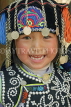 CHINA, Yunnan Province, Yuanyang, Hani (Akha) hill tribe girl, smiling, CH1634JPL
