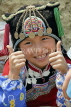 CHINA, Yunnan Province, Yuanyang, Hani (Akha) hill tribe girl, smiling, CH16350JPL