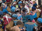 CHINA, Yunnan Province, Yuanyang, hill tribe people in crowded market, CH1539JPL