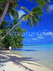 COOK ISLANDS, Aitutaki Islands, Moturakau Island, beach and coconut trees, CI622JPL