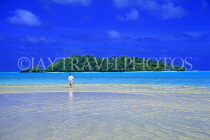 COOK ISLANDS, Aitutaki Islands, Moturakau Island beach, Rapota Islet, tourist, CI879JPL