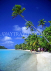COOK ISLANDS, Aitutaki Islands, Tapuaetai (One Foot Island), beach and coconut palms, CI100JPL