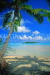 COOK ISLANDS, Aitutaki Islands, seascape and coconut tree, CI132JPL