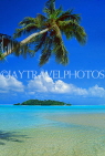 COOK ISLANDS, Aitutaki Islands, seascape and coconut tree, CI881JPL