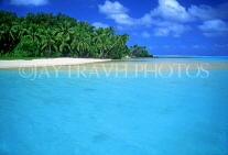 COOK ISLANDS, Aitutaki Islands, seascape and outer island, CI863JPL