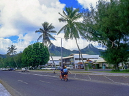 COOK ISLANDS, Rarotonga, Avarua (island capital), street, CI725JPL