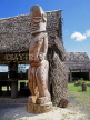 COOK ISLANDS, Rarotonga, wood carving of Tangarora god, CI726JPL