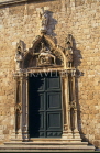 CROATIA, Dubrovnik, Old Town, Franciscan Churh portal, CRO391JPL