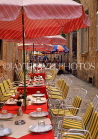 CROATIA, Dubrovnik, Old Town, outdoor restaurant, tables and chairs, CRO470JPL