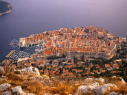 CROATIA, Dubrovnik, Old Town, panoramic view, from Mt Srdj, CRO373JPL