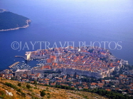 CROATIA, Dubrovnik, Old Town, panoramic view from Mt Srdj, CRO40JPL