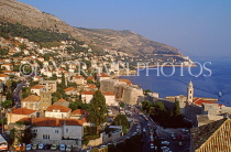 CROATIA, Dubrovnik, town and coastal view, CRO425JPL