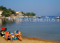 CROATIA, Elaphite Islands (Dubrovnik Coast), KOLOCEP, coast and sunbathers, CRO480JPL