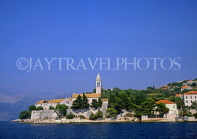 CROATIA, Elaphite Islands (Dubrovnik Coast), LOPUD, view from sea, CRO370JPL