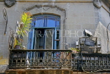 CUBA, Havana, old town house, iron balcony and window, CUB323JPL