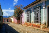 CUBA, Trinidad, old town street, and houses, CUB307JPL