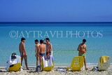 CUBA, Varadero, beach, blue sea and holidaymakers, CUB318JPL