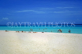 CUBA, Varadero, beach, blue sea and sunbathers, CUB261JPL