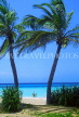 CUBA, Varadero, beach, through coconut trees, CUB176JPL