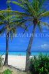 CUBA, Varadero, beach, view through coconut trees, CUB232JPL
