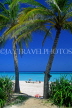 CUBA, Varadero, beach, view through coconut trees, CUB342JPL