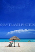 CUBA, Varadero, beach and tourists under sunshade, CUB335JPL