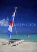 CUBA, Varadero, beach with sail boat, CUB780JPL