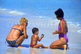 CUBA, Varadero, family on beach, CUB160JPL