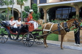 CUBA, Varadero, tourists on horse drawn carriage tour, CUB225JPL