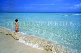 CUBA, Varadero,seascape and boy paddling, CUB205JPL