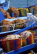CYPRUS, Akamas area, LATCHI, fish nets in bags, on boats, CYP451JPL