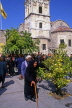 CYPRUS, Larnaca, Ayios Larzaros Church and churchgoers, CYP285JPL