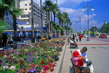 CYPRUS, Larnaca, promenade lined with flower beds, CYP261JPL