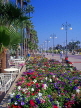 CYPRUS, Larnaca, promenade lined with flower beds and palm trees, CYP142JPL