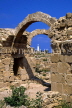 CYPRUS, Paphos, Kato Paphos, ruins of SARANTA KOLONES castle, and lighthouse, CYP423JPL