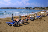 CYPRUS, Paphos area, CORAL BAY beach and sunbathers, CYP494JPL