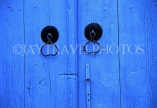 CYPRUS, Paphos area villages, KATHIKAS, blue door with knockers, CYP439JPL