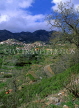 CYPRUS, Troodos Mountain scenery, terraced farmed land and AGROS village, CYP209JPL