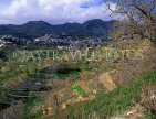 CYPRUS, Troodos Mountain scenery, terraced farmed land and AGROS village, CYP504JPL