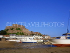Channel Islands, JERSEY, Gorey, Mt Orguel Castle and boats, UK2517JPL