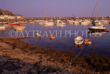 Channel Islands, JERSEY, Gorey, boats in harbour, evening light, UK10409JPL