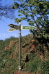 Channel Islands, JERSEY, country lane directions sign, UK10433JPL